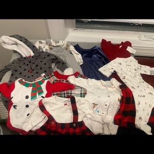 3 months Christmas outfits! Some with tags some worn once. Bundle buy